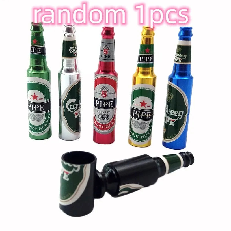 Creative Mini Beer Bottle Metal Pipe - Bellarte Enchanté Creative Mini Beer Bottle Metal Pipe
